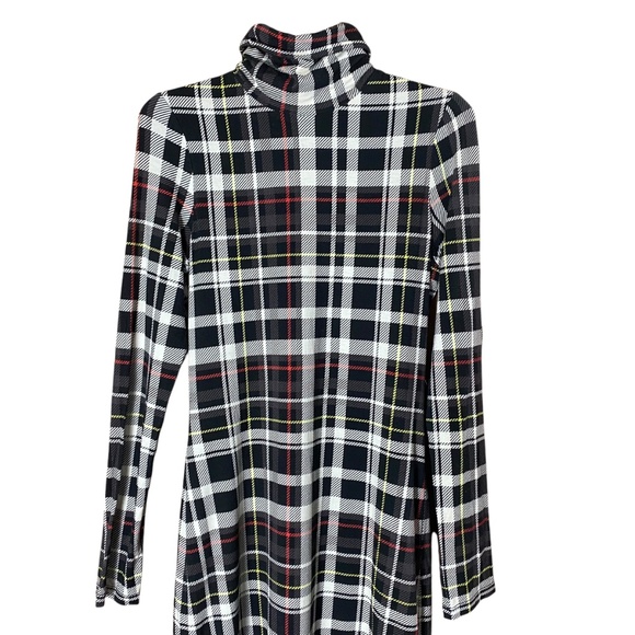 Alice Olivia Dress Women 6 Plaid Delora Turtleneck Mini Academia Preppy FLAW - Picture 2 of 12